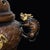 Asian Large Vintage Gilt Bronze Tripod Censer With Dragon and Beast Motifs For Sale - Image 3 of 10
