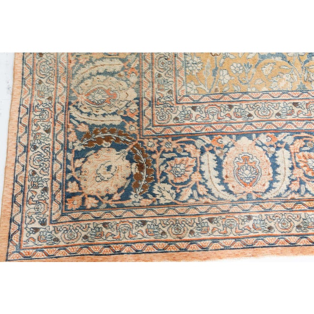 Authentic Persian Tabriz Handmade Wool Rug For Sale In New York - Image 6 of 7