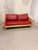 Red Wood and Red Leather Sofa from Sprenger Möbel, Switzerland, 2000s For Sale - Image 8 of 18
