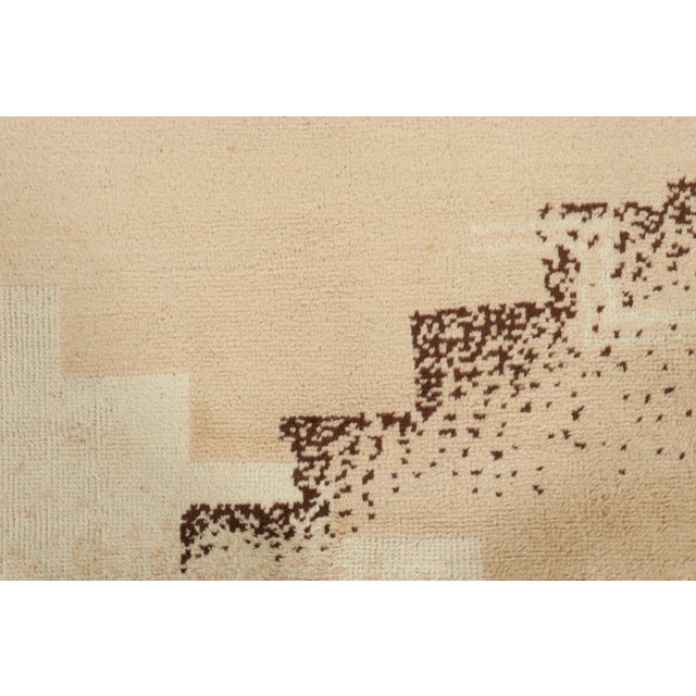 Rug & Kilim Vintage French Wool Rug With Stepped Motifs by Rug & Kilim, 1950-1959 For Sale - Image 4 of 8