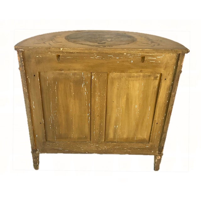 George III Painted Demilune Cabinet For Sale In Tampa - Image 6 of 12