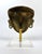 Tribal Late 20th Century Solid Brass Aztec Style Mask Sculpture on a Lucite Base For Sale - Image 3 of 10