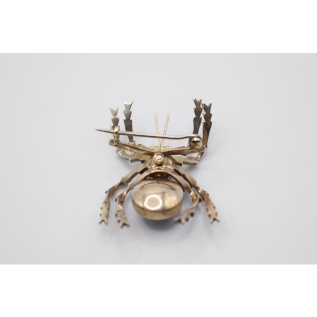Mid 20th Century Opal, Amethyst and Diamond Spider Brooch For Sale - Image 9 of 11
