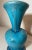 Rare Vintage Handmade Neil Patterson Bright Baby Blue Glaze Pinched Pottery Vase For Sale - Image 11 of 16