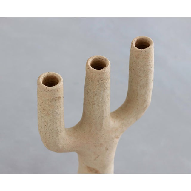 2020s Unglazed Terracotta Trident Sculpture | One of a Kind For Sale - Image 5 of 9