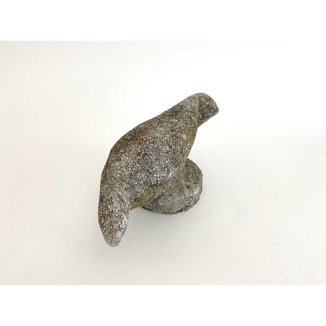 Sculpture Materials Vintage German Concrete Pigeon Garden Statue For Sale - Image 7 of 7