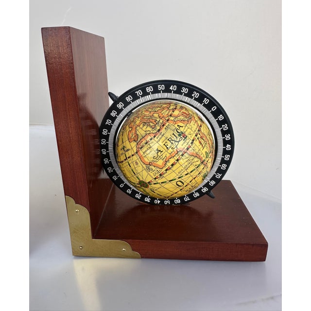 Vintage Olde World Spinning Globe Bookends For Sale - Image 4 of 7