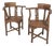 Vintage Corner Chairs in Teak, 1980s, Set of 2 For Sale