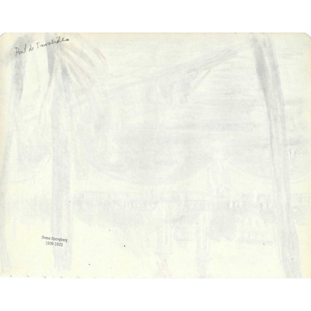 1930s Grace Spongberg Paris Pont Des Invalides Drawing For Sale - Image 4 of 4
