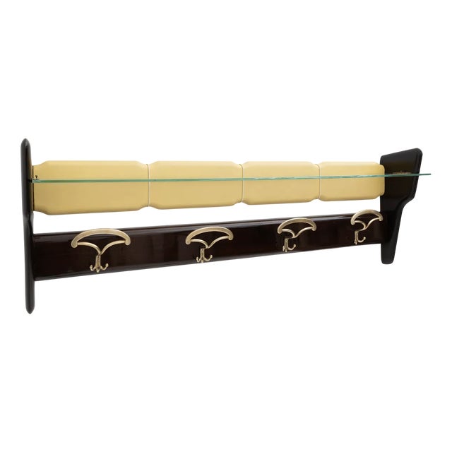 Mid-Century Modern Italian Wall Coat Hanger, 1950s For Sale