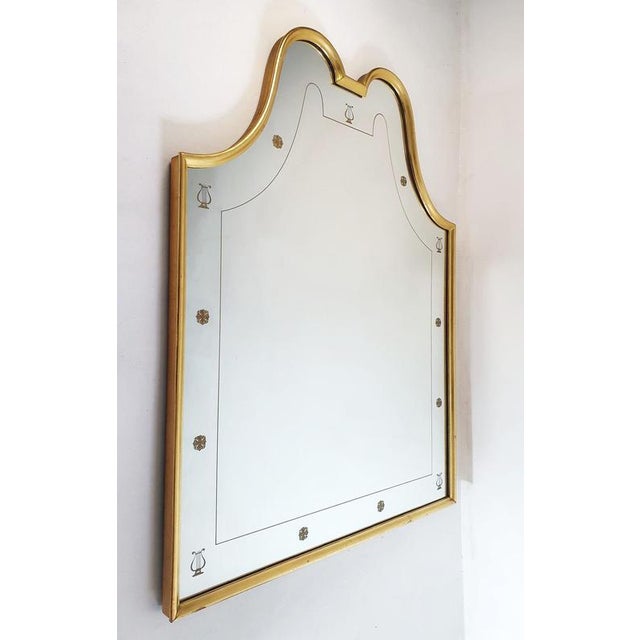 Wood Neoclassic Full-Length Mirror in the style of Gio Ponti, Italy, 1950s For Sale - Image 7 of 10