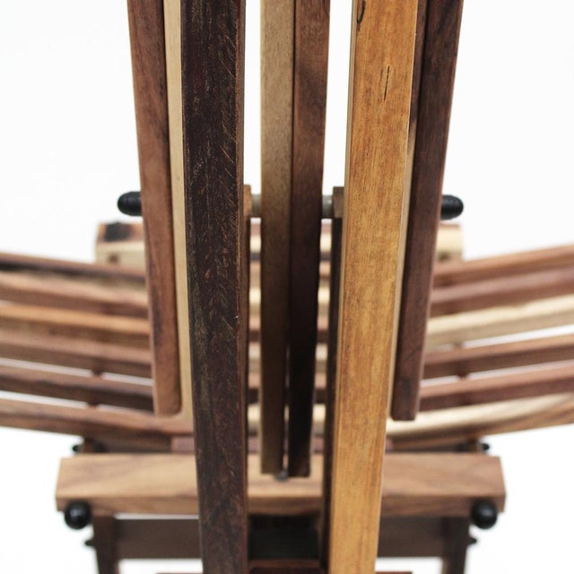 Set of Italian Sculptural Wooden Chairs by Anacleto Spazzapan, 1980s For Sale - Image 15 of 18