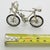 Silver Vintage Italian Handmade Genuine Silver & Rubber Sport Bicycle Dollhouse Miniature For Sale - Image 8 of 8