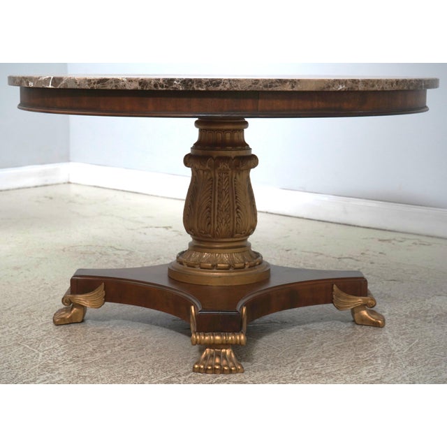 Age: Approx: 30 Years Old Details: Mahogany Ball & Claw Feet Carved Details Quality Construction Traditional Style Marble...