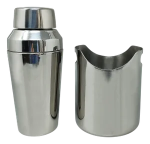 Cocktail Shaker with Ice Bucket from Motta, Italy, 1970s, Set of 2