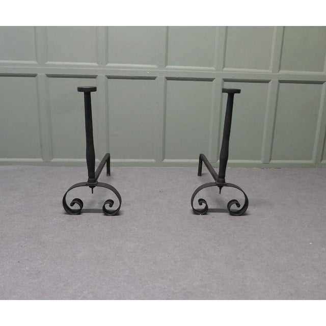 This is a very Large pair of French andirons, The Andirons are 25” high, 11” wide each or as large a grate as you can find...