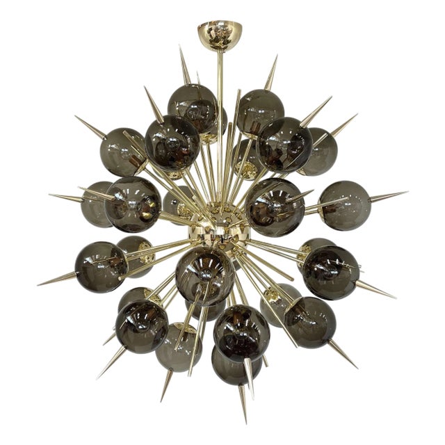 21st Century Smoky Murano Pinocchio Chandelier by Fabio LTD For Sale