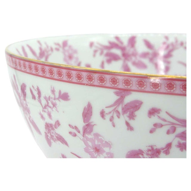 Contemporary French Hand Painted Glazed Porcelain Decorative Bowl For Sale - Image 3 of 12