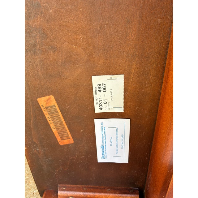 1990s Thomasville Collectors Cherry Chippendale Bed Steps Bedroom Dresser Chest For Sale - Image 12 of 12