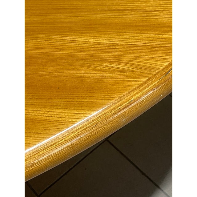 Wood Large Round Table, 1980s For Sale - Image 7 of 13