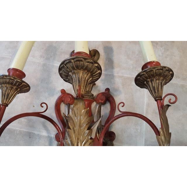 Metal 19thc Monumental French Louis XVI - XVI Transitional Bronze Wall Sconces a - Pair For Sale - Image 7 of 11