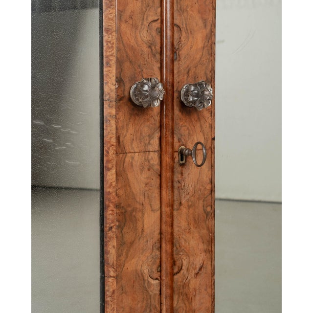 English Victorian Burl Walnut Serpentine Marble Top Sideboard For Sale - Image 10 of 12