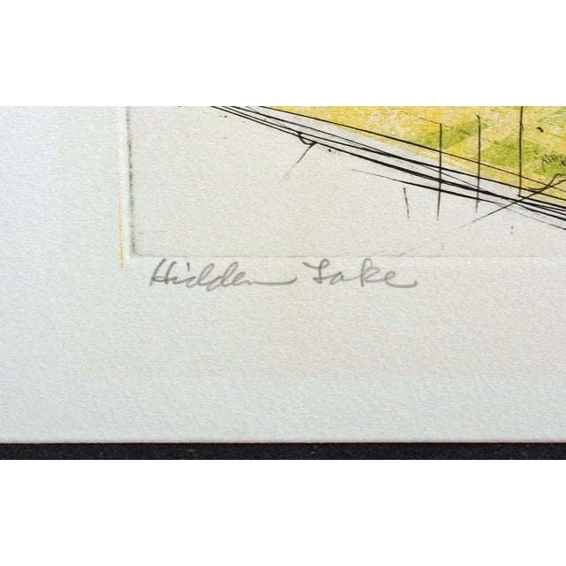 1970s 1978 "Hidden Lake" Landscape Limited Edition Etching by Bill Ellingson For Sale - Image 5 of 6