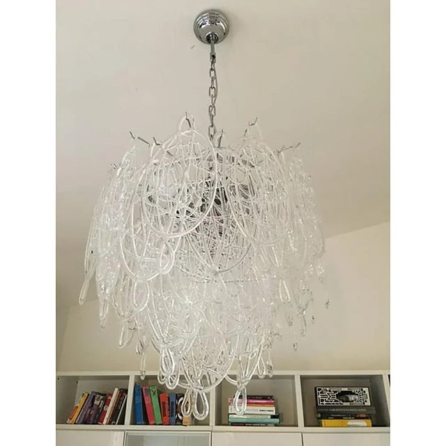 Modern Murano Glass Ragnatela Chandelier in Venini Style by Simoeng For Sale - Image 7 of 9