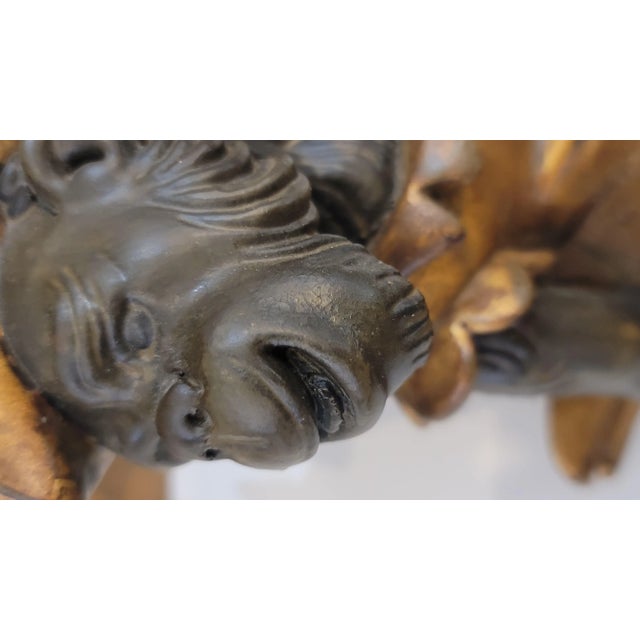 Maitland - Smith Baroque Carved Wood Pair Maitland Smith Monkey Shelfs With a Banana For Sale - Image 4 of 9