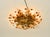 Large Italian Gilt Ceiling Lamp in Glass by Banci Firenze, 1960s For Sale - Image 9 of 18
