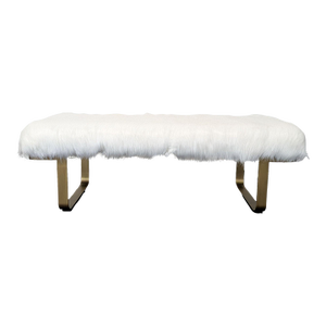 Restoration Hardware Faux Fur Bench