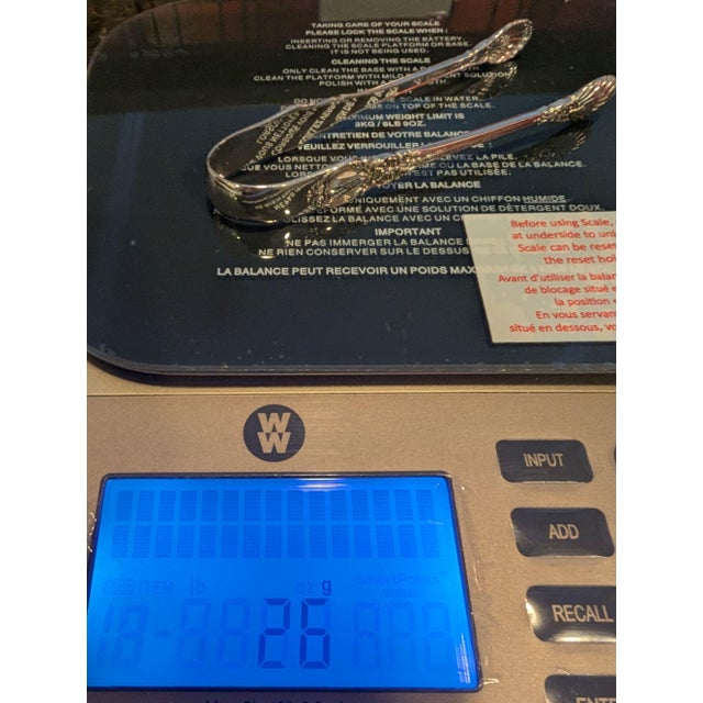 1940s Lunt "American Victorian" Sterling Silver Sugar Tongs For Sale - Image 10 of 11