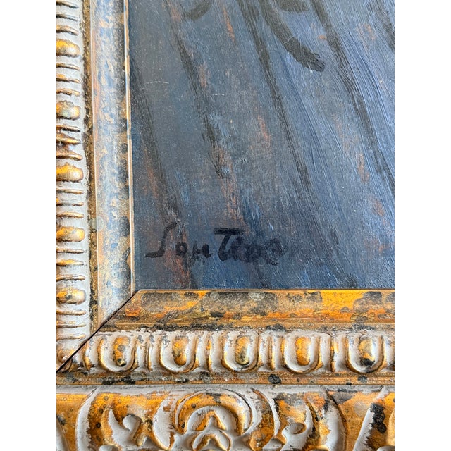 Mid-Century Figurative Interior Oil Painting For Sale - Image 4 of 5