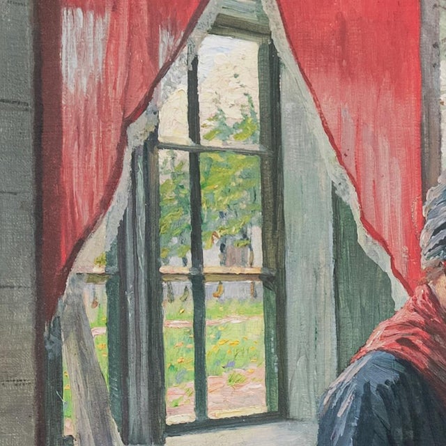 'A Quiet Afternoon' by Robert Panitzsch, 1920, Sunlit Danish Interior, Berlin Academy of Arts, Benezit For Sale - Image 9 of 11