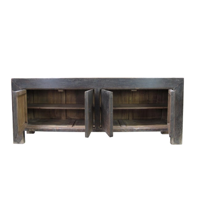 Vintage Hand Made Reclaimed Elm Sideboard Cabinet 32 For Sale - Image 10 of 12