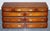 Vintage Yew Wood Military Campaign Sideboard Bank of Drawers with Brass Handles For Sale - Image 10 of 18