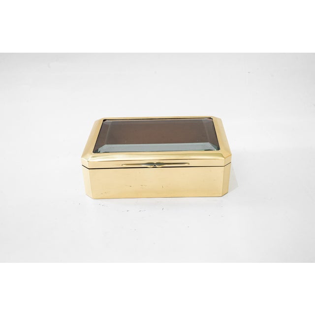 Brass polished and stove enameled Original wood inside