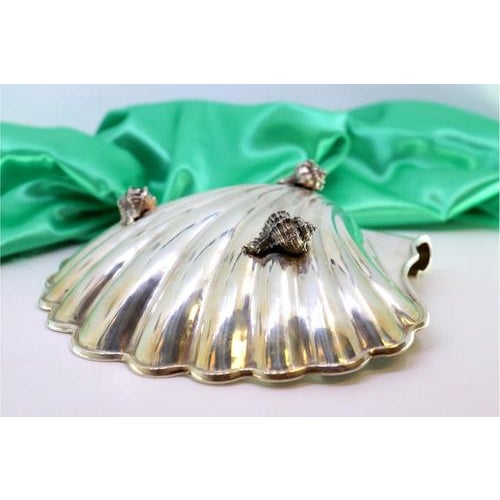Silver Ring Dish in the Shape of a Shell For Sale - Image 4 of 7