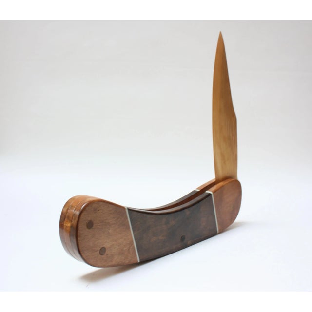 Brown Large Folk Art Pocket Knife Store Display For Sale - Image 8 of 13