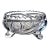 Vintage Cut Glass Crystal Footed Bowl With Hobstar Pattern and Sawtooth Edge, 5.5" For Sale