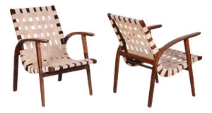 Set of Art Deco Armchairs in Beech, Czech, 1930s