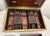Large High Quality Antique 19th Century Wood Inlaid Brass Writing Lap Desk Box For Sale - Image 17 of 18