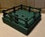 Antique 1920's American Green Paint Decorated Wood Fence, Gate and Stand for Displaying a Feather Christmas Tree For Sale - Image 9 of 15