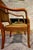 Vintage Regency Style Carved Mahogany Armchair With Mint Condition Cane For Sale - Image 12 of 18