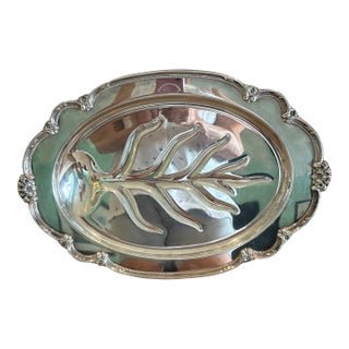 Silver Plated Oval Serving Tray For Sale