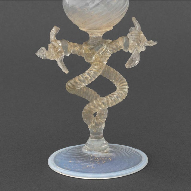 Mid 20th Century Salviati Attributed Opaline Glass Vase, Circa 1950 For Sale - Image 5 of 9