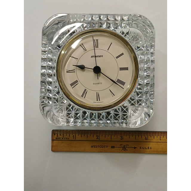 Add a touch of retro sophistication to your space with this vintage Staiger quartz clock. Featuring a clean 4-inch square...