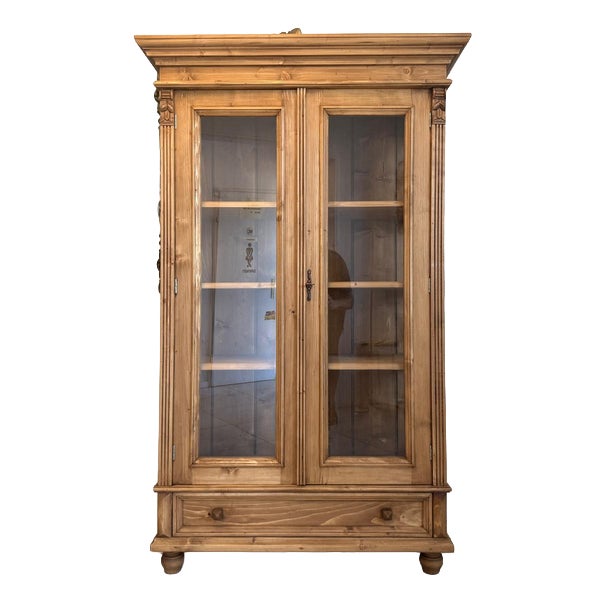 Rustic Farmhouse Display Cabinet For Sale