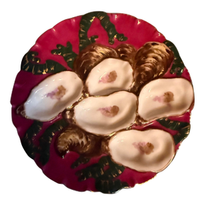 19th Century Haviland Limoges Turkey Oyster Plate 8.5” Rare