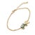 Wishful Elephant & Evil Eye Green Enamel Gold Chain Bracelet For Sale In Miami - Image 6 of 7